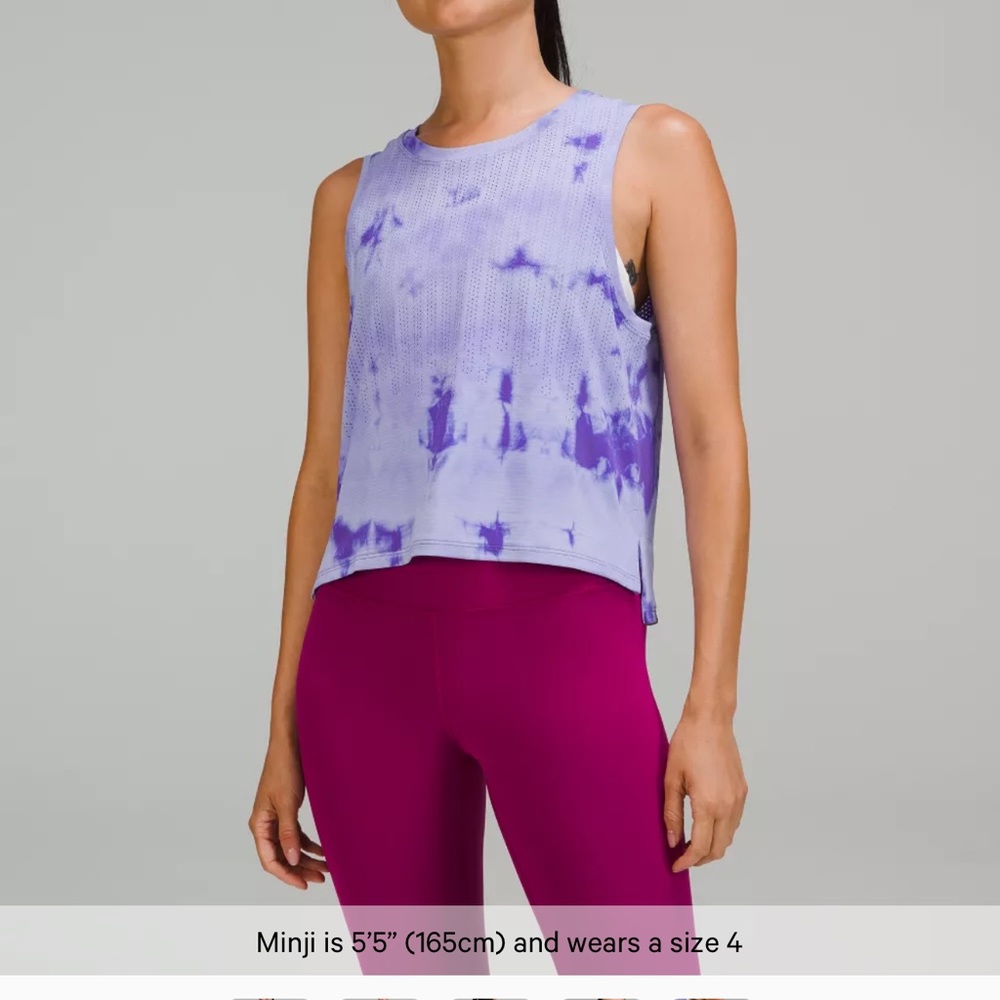 Lululemon Athletica Lavender Tie-Dye Muscle Tee